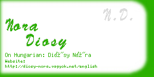 nora diosy business card